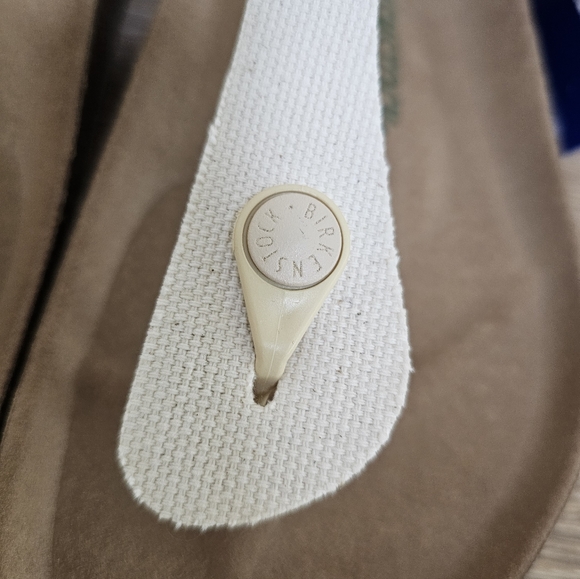 NEW BIRKENSTOCK White Gizeh T strap Thongs SANDALS - Picture 10 of 12